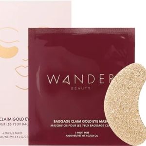 Wander Beauty Baggage Claim Gold Eye Mask